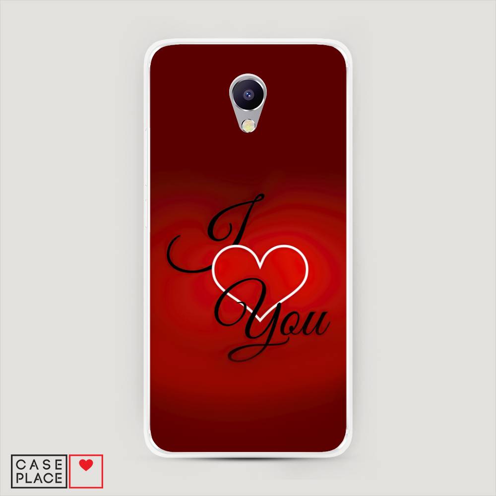 

Чехол Awog на Meizu M5 Note "I love you 3", Красный;черный, 71650-6