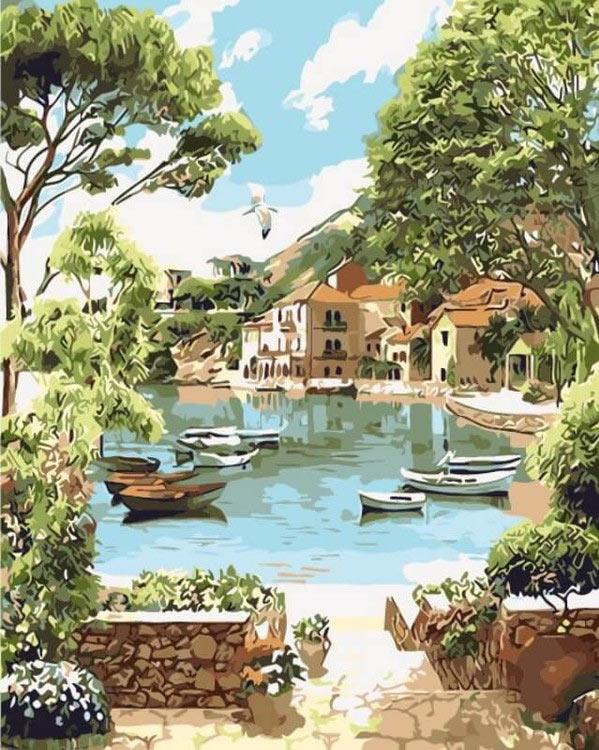 

Картина по номерам Цветной Бухта счастья, 40x50 см, Бухта счастья