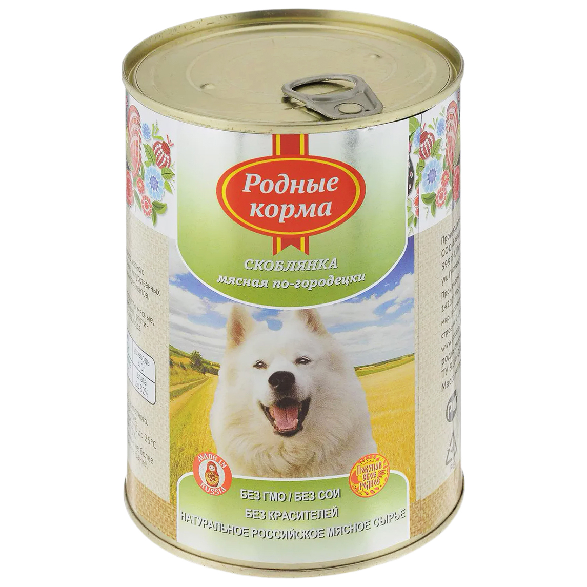 

Консервы для собак Родные корма, скоблянка мясная по-городецки, 970г, мясо, 970 г