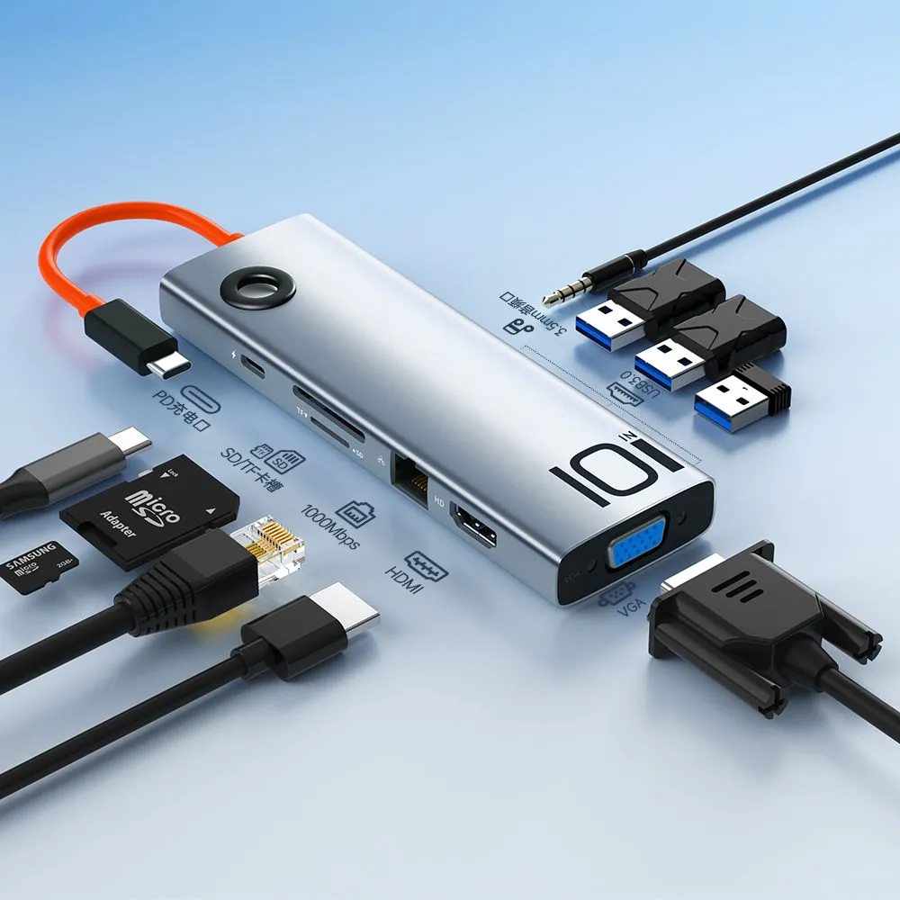 

USB Hub Xiaomi ROCK TR30 10 in 1, TR30