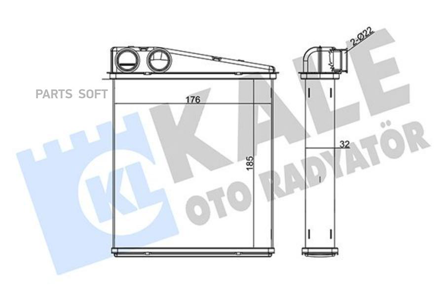 346455_Радиатор Печки Audi A3, Skoda Octavia, Vw Golf V 03> KALE 346455