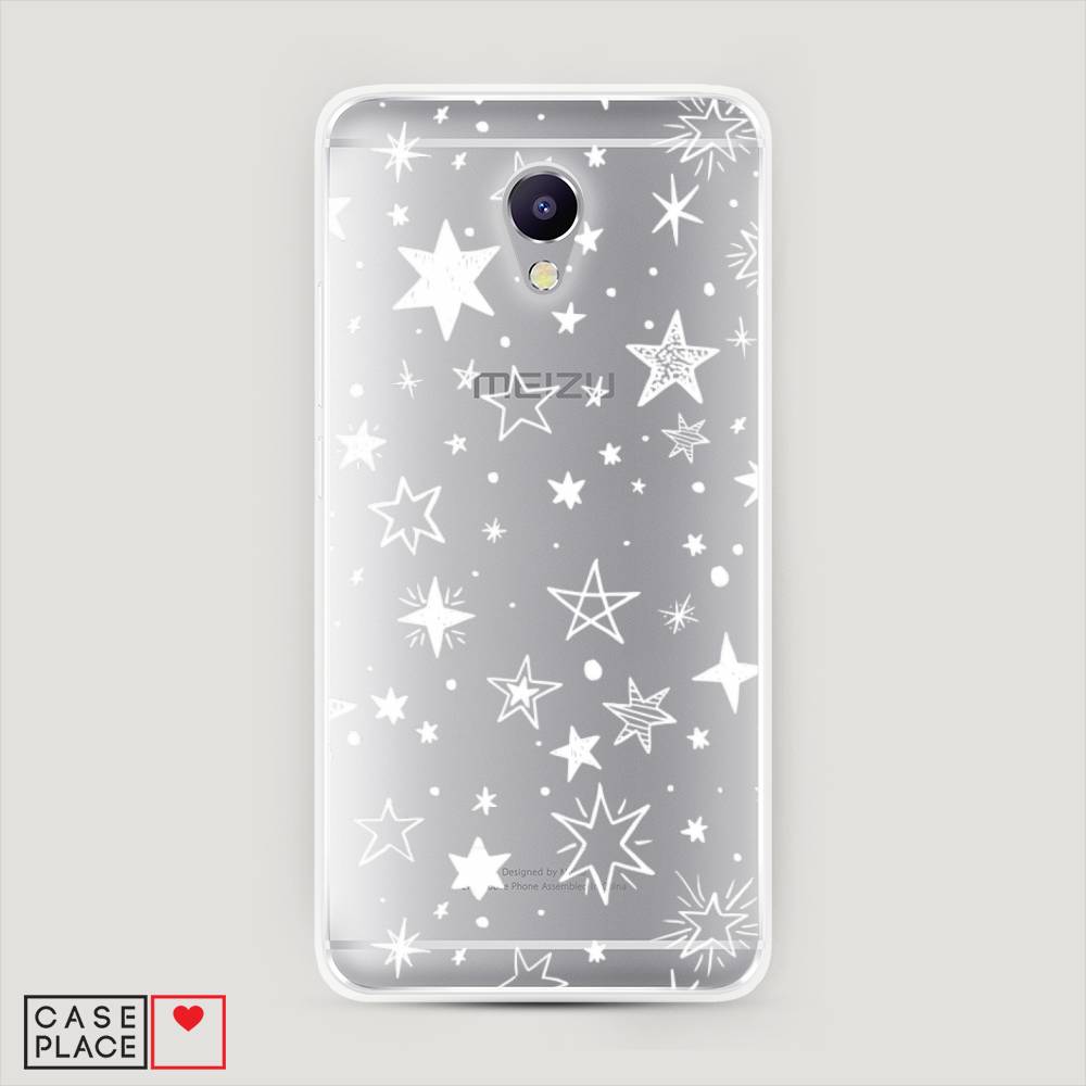 

Чехол Awog на Meizu M5 Note "Звездочки графика белая", Прозрачный;белый, 71650-7