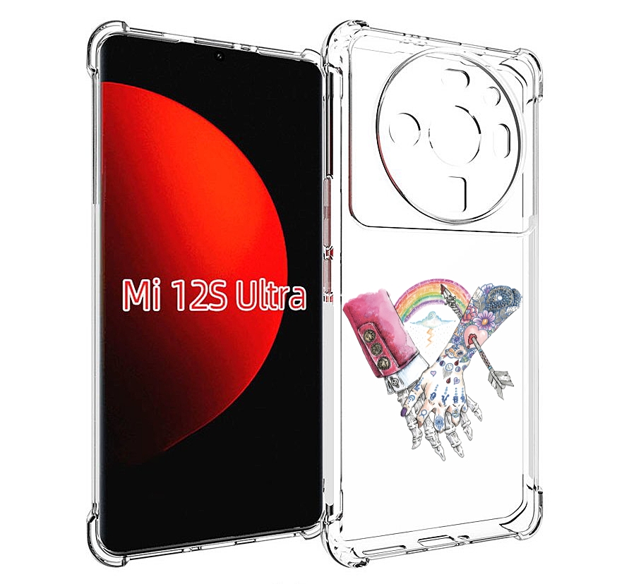 

Чехол MyPads абстракция руки в татуировках для Xiaomi 12S Ultra, Прозрачный, Tocco