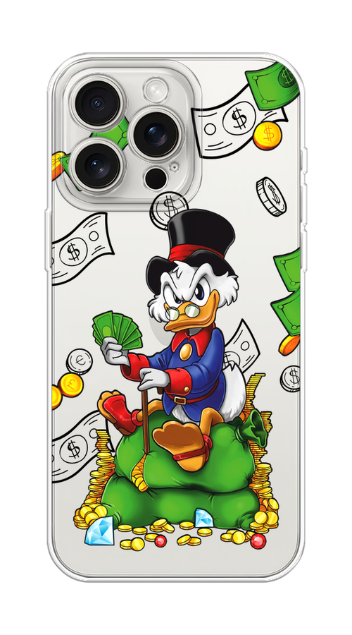 

Чехол Homey на Apple iPhone 15 Pro Max "Scrooge Richness", Черный;синий;зеленый, 15850-1