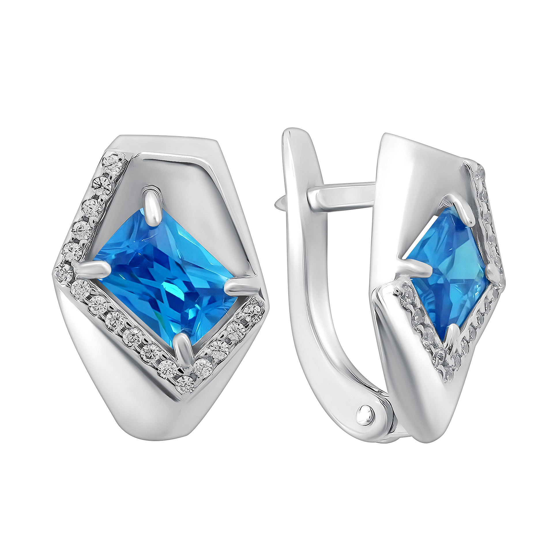 

Серьги из серебра ЯХОНТ Золотой 2721989, фианит, 2721989
