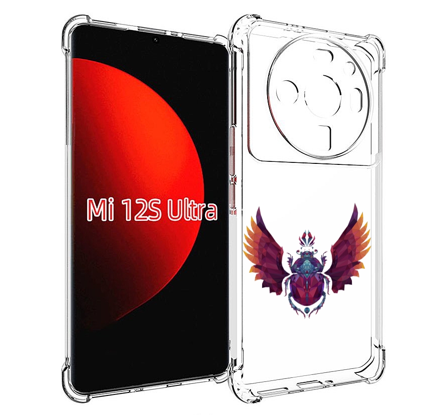 

Чехол MyPads алмазный скоробей для Xiaomi 12S Ultra, Прозрачный, Tocco