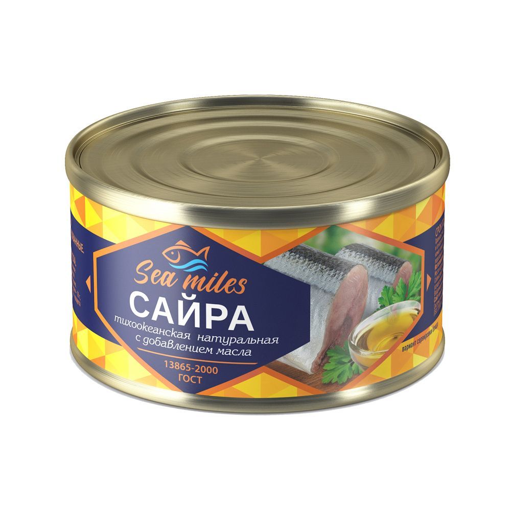 

Сайра Sea Miles тихоокеанская натуральная 250 г