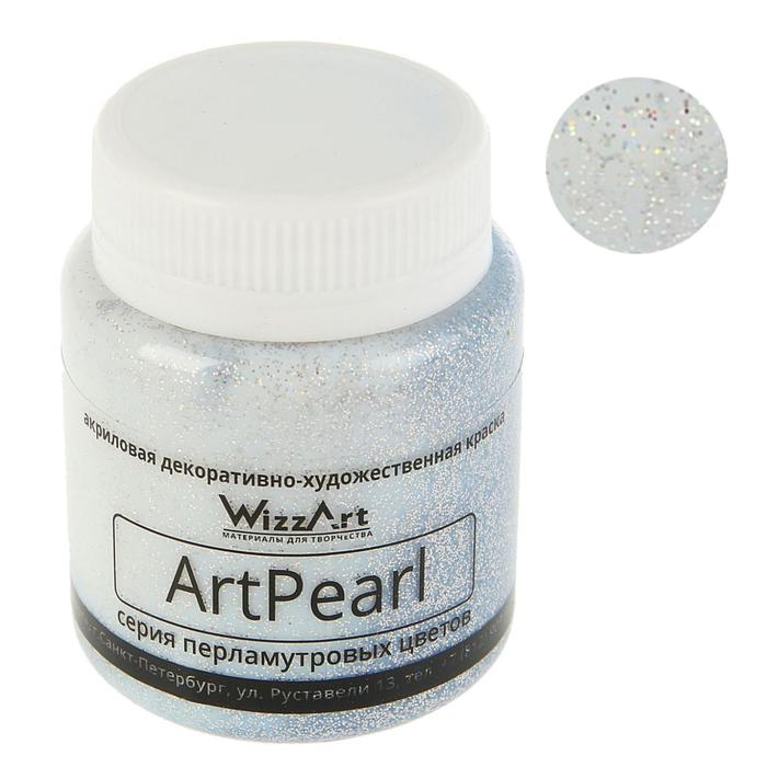 

Краска акриловая Pearl 80 мл WizzArt Голографический серебро перламутровый WR19.80