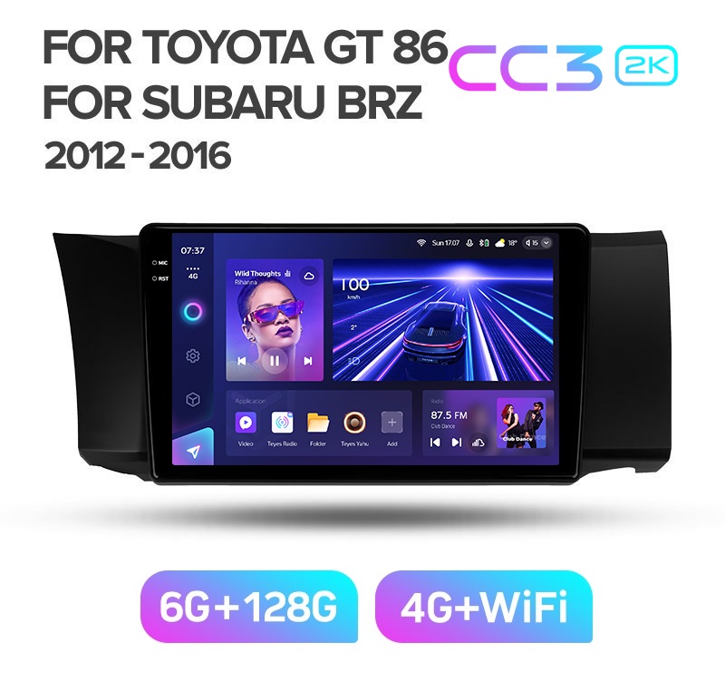Магнитола TEYES SUBARU BRZTOYOTA GT86 2012-2016 г CC3 2K 6128ГБ 4189000₽