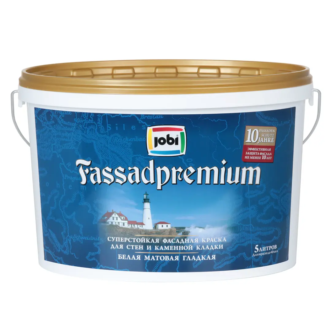 Краска фасадная Jobi Fassadpremium 5 л база A