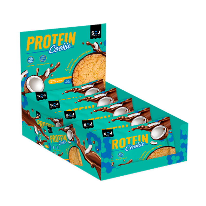 

Slice of Joy Protein Cookie, 10 шт, вкус: кокос