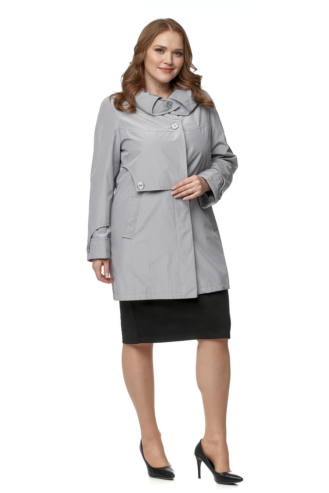 

Плащ женский МОСМЕХА 8016187 голубой 50 RU, 8016187