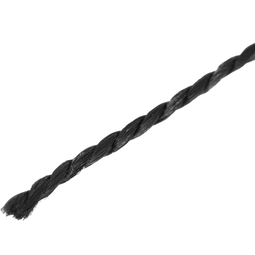 Нить-шпагат крученая полипропиленовая 1 мм цвет черный, 100 м/уп.