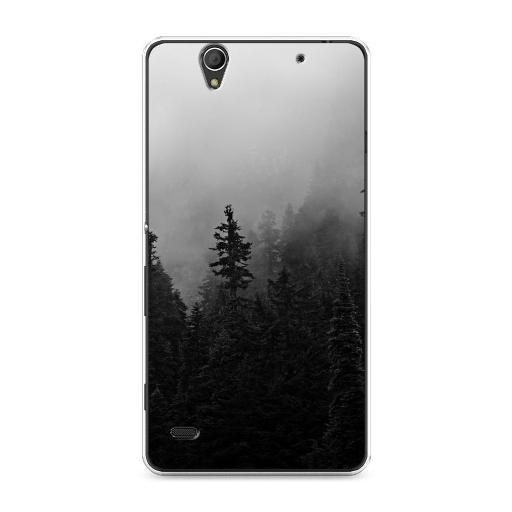 

Чехол на Sony Xperia C4 "Туманный лес", Серый;черный, 52650-2