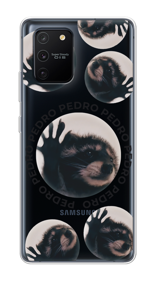 

Чехол на Samsung Galaxy A91/S10 Lite "Pedro енот", Черный;бежевый;прозрачный, 29950-1