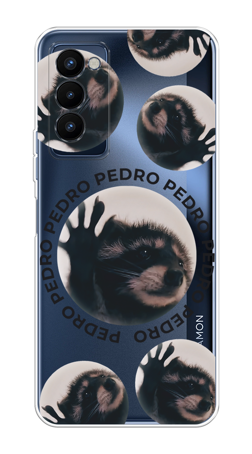 

Чехол на Tecno Camon 18P "Pedro енот", Черный;бежевый;прозрачный, 300750-1