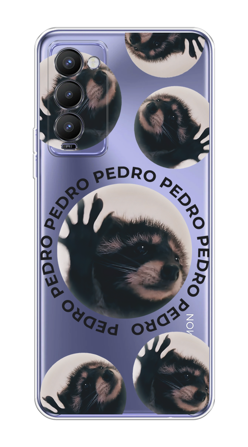 

Чехол на Tecno Camon 18/18T "Pedro енот", Черный;бежевый;прозрачный, 300950-1