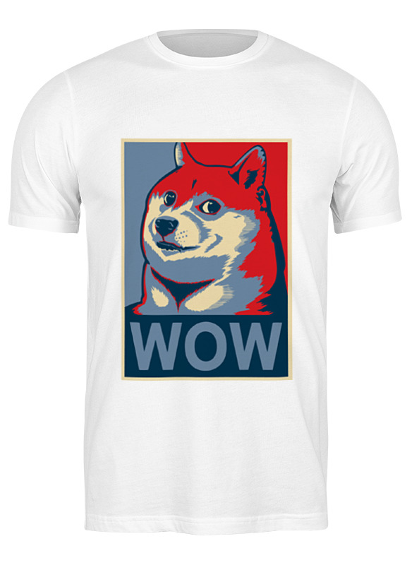 

Футболка мужская Printio Wow doge белая XL, Белый, Wow doge