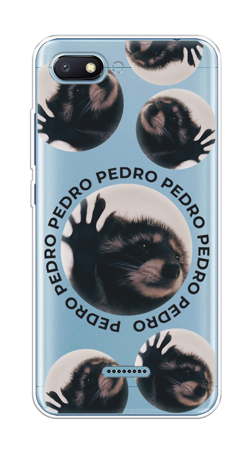 

Чехол на Xiaomi Redmi 6A "Pedro енот", Черный;бежевый;прозрачный, 34150-1