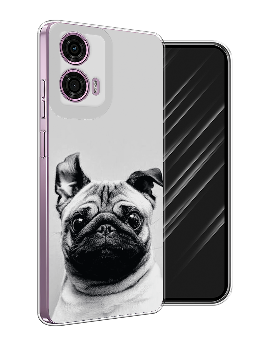 

Чехол Awog на Motorola Moto G24 "Ушастый мопс", Серый, 243850-1