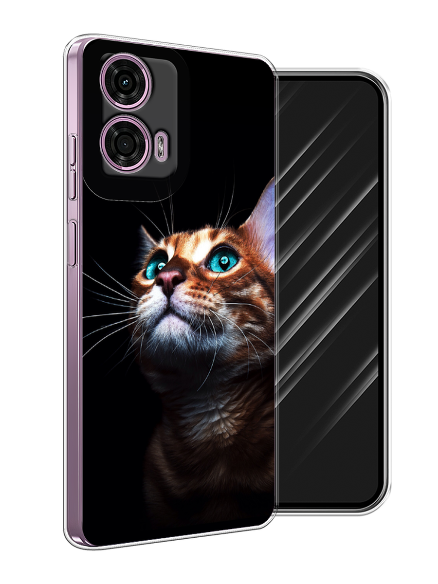 

Чехол Awog на Motorola Moto G24 "Мечтательный кот", Коричневый, 243850-1