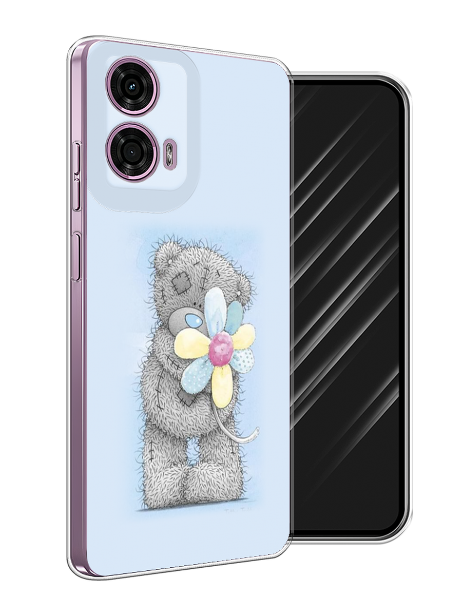 

Чехол Awog на Motorola Moto G24 "Me to you с ромашкой", Голубой;серый;желтый, 243850-1