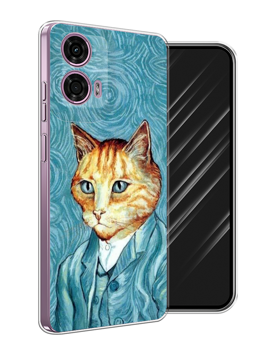 

Чехол Awog на Motorola Moto G24 "Кот Ван Гог", Голубой;коричневый, 243850-1