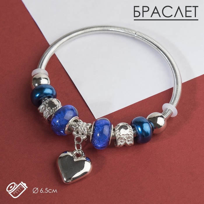 

Браслет из бижутерного сплава р. 6,5 Queen fair 4448228, пластик, 4448228
