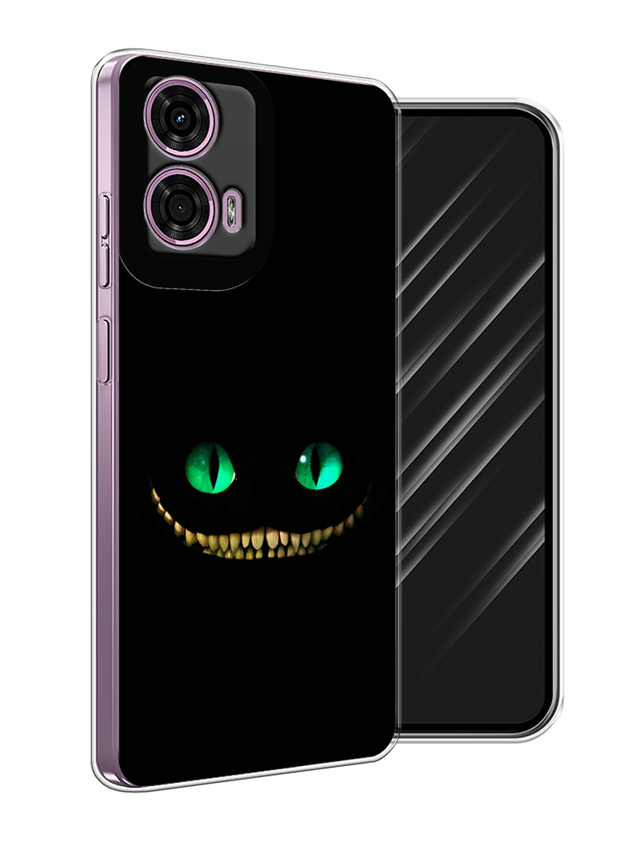 

Чехол Awog на Motorola Moto G24 "Зеленоглазый чеширский кот", Черный, 243850-1