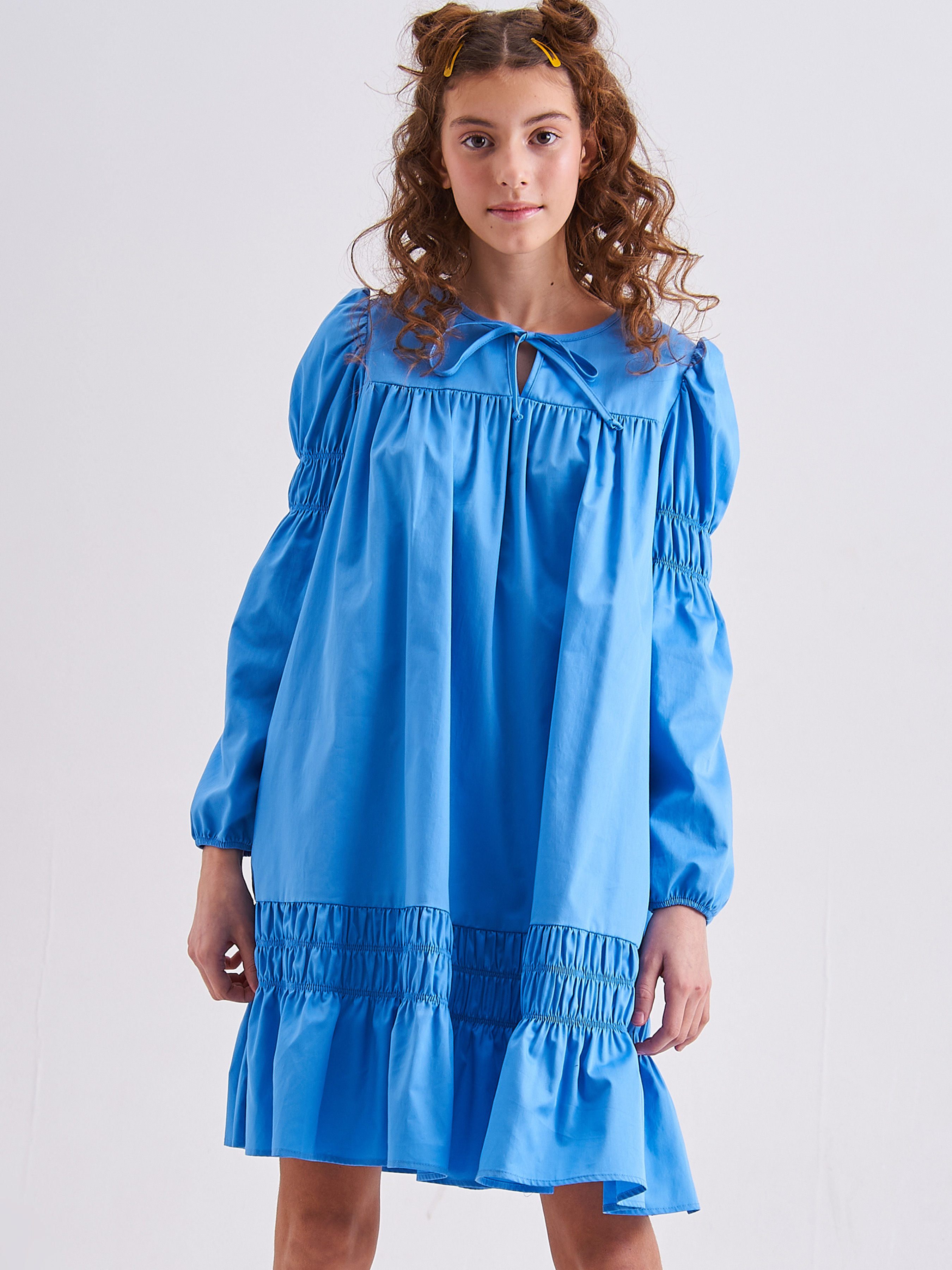 Платье детское SMENA D840, Ярко-голубой, 140