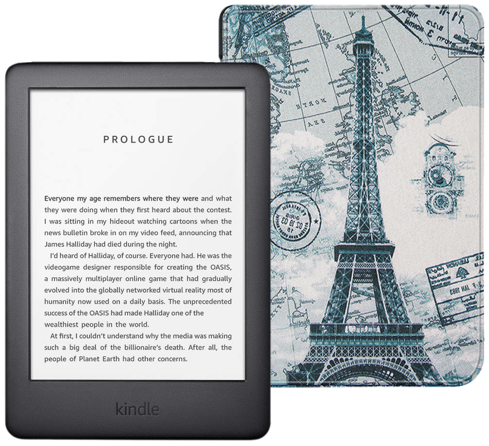 фото Amazon kindle 10 8gb so black с обложкой paris