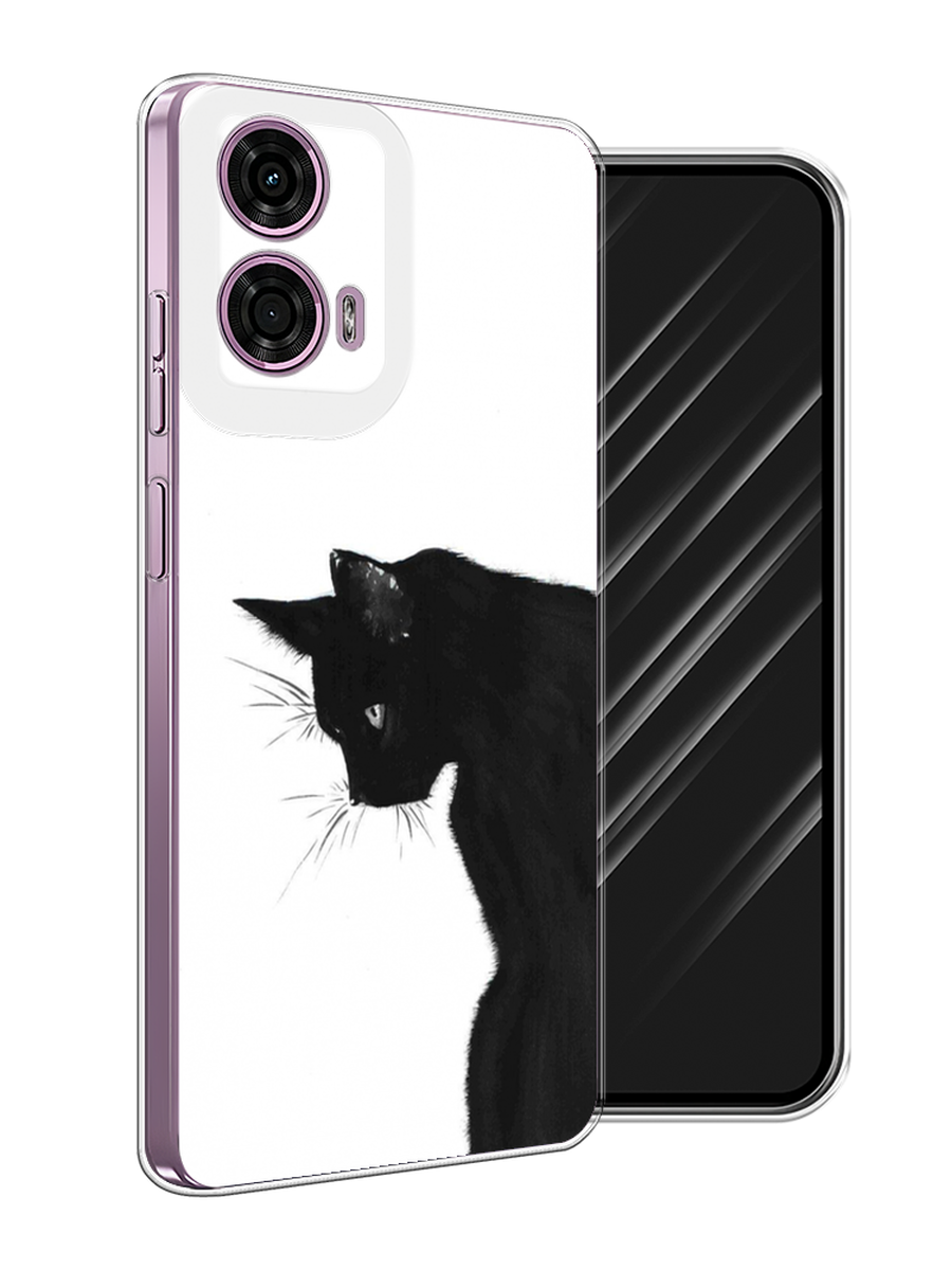 

Чехол Awog на Motorola Moto G24 "Black cat", Черный;белый, 243850-1