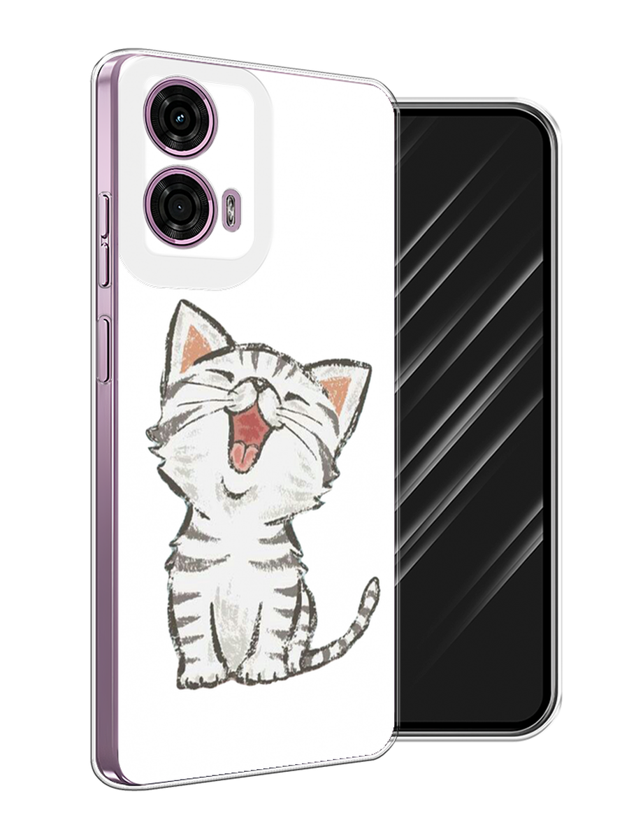 

Чехол Awog на Motorola Moto G24 "Котенок рисованный", Серый;белый, 243850-1