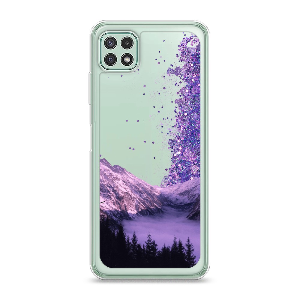 

Жидкий чехол с блестками "Розовая сакура" на Samsung Galaxy A22