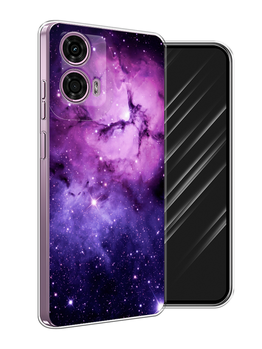 

Чехол Awog на Motorola Moto G24 "Космос 18", Фиолетовый;черный;белый, 243850-1