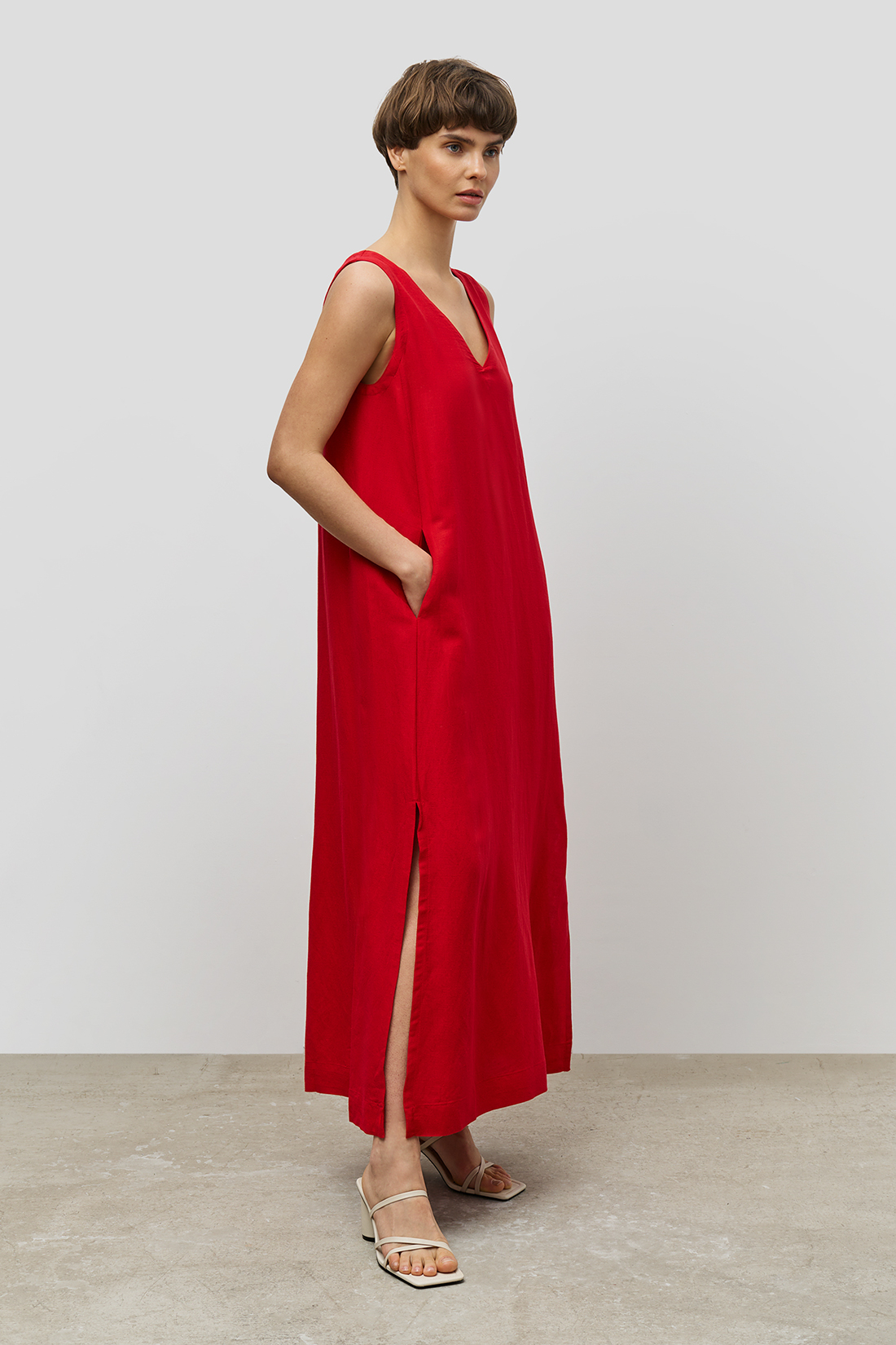 Платье женское Baon B4523042 красное XL