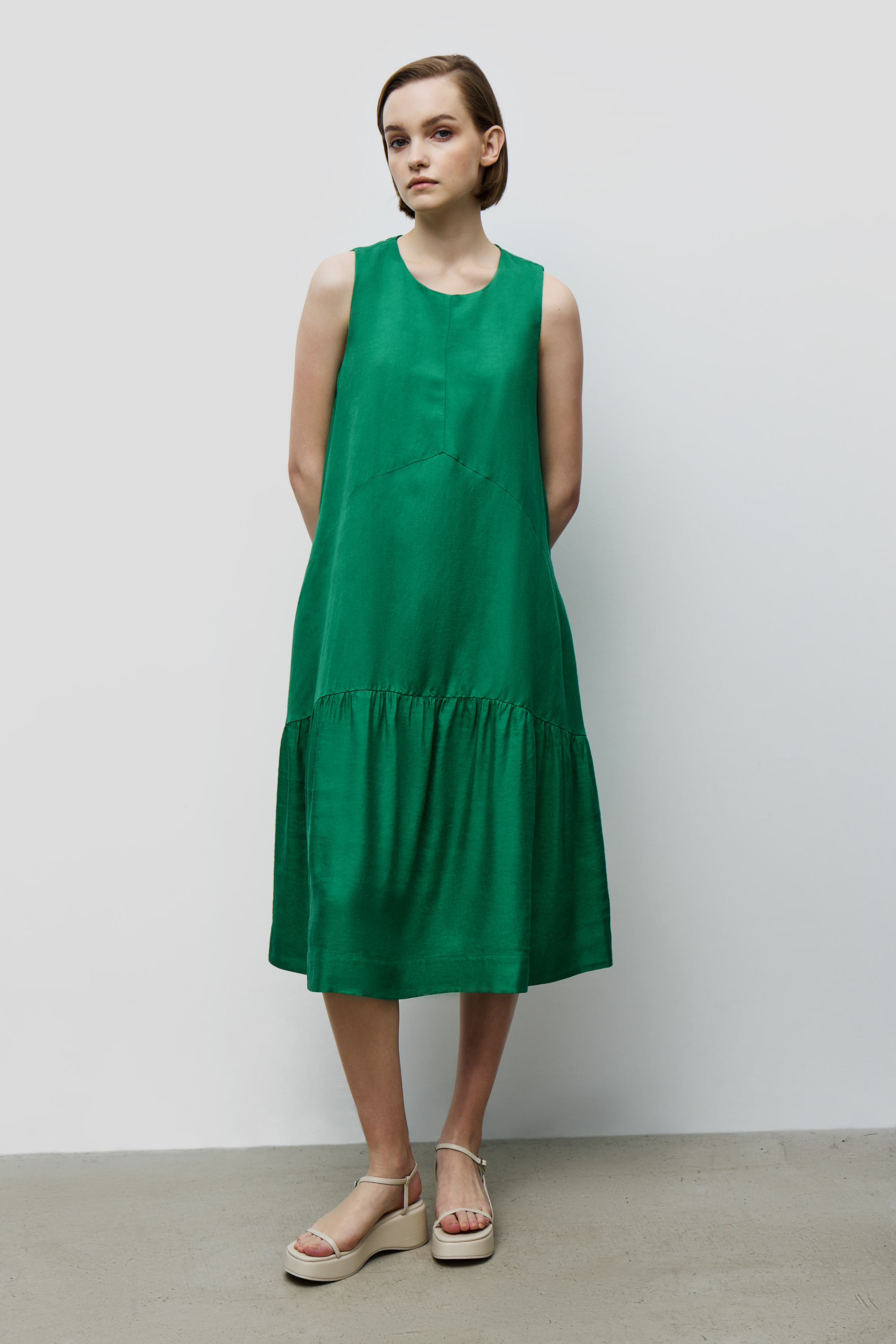 Платье женское Baon B4523048 зеленое S