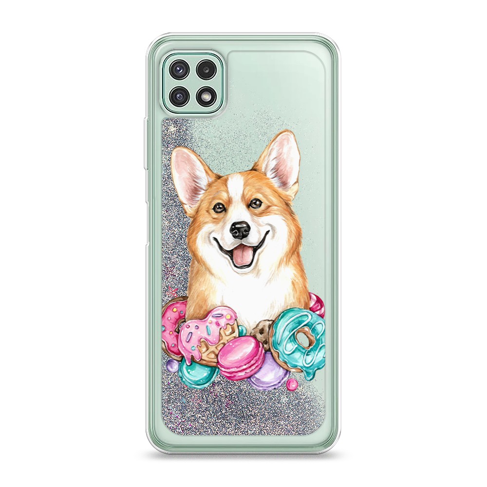 

Жидкий чехол с блестками "Розовая сакура" на Samsung Galaxy A22
