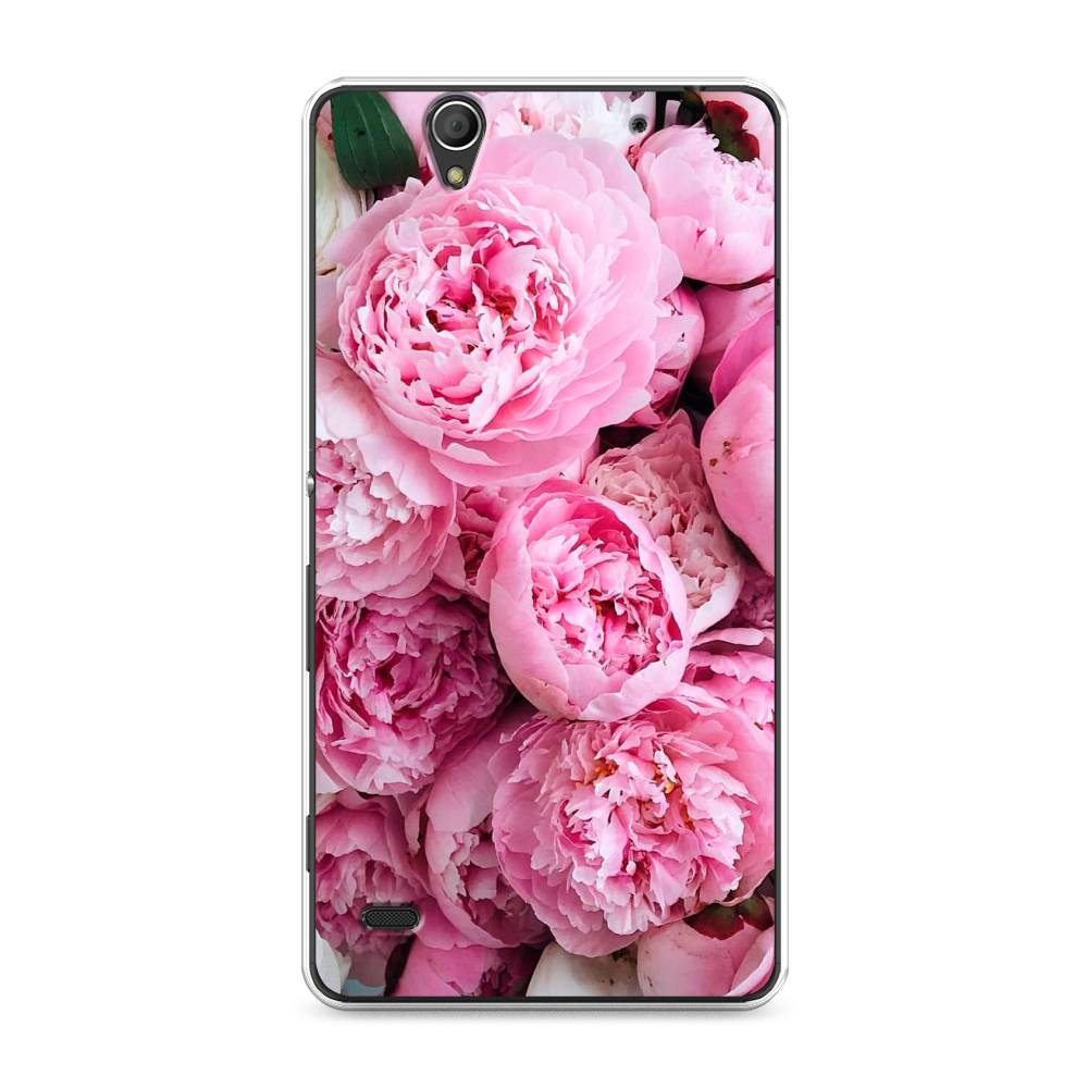 

Чехол на Sony Xperia C4 "Розовые пионы", Бежевый;розовый, 52650-2