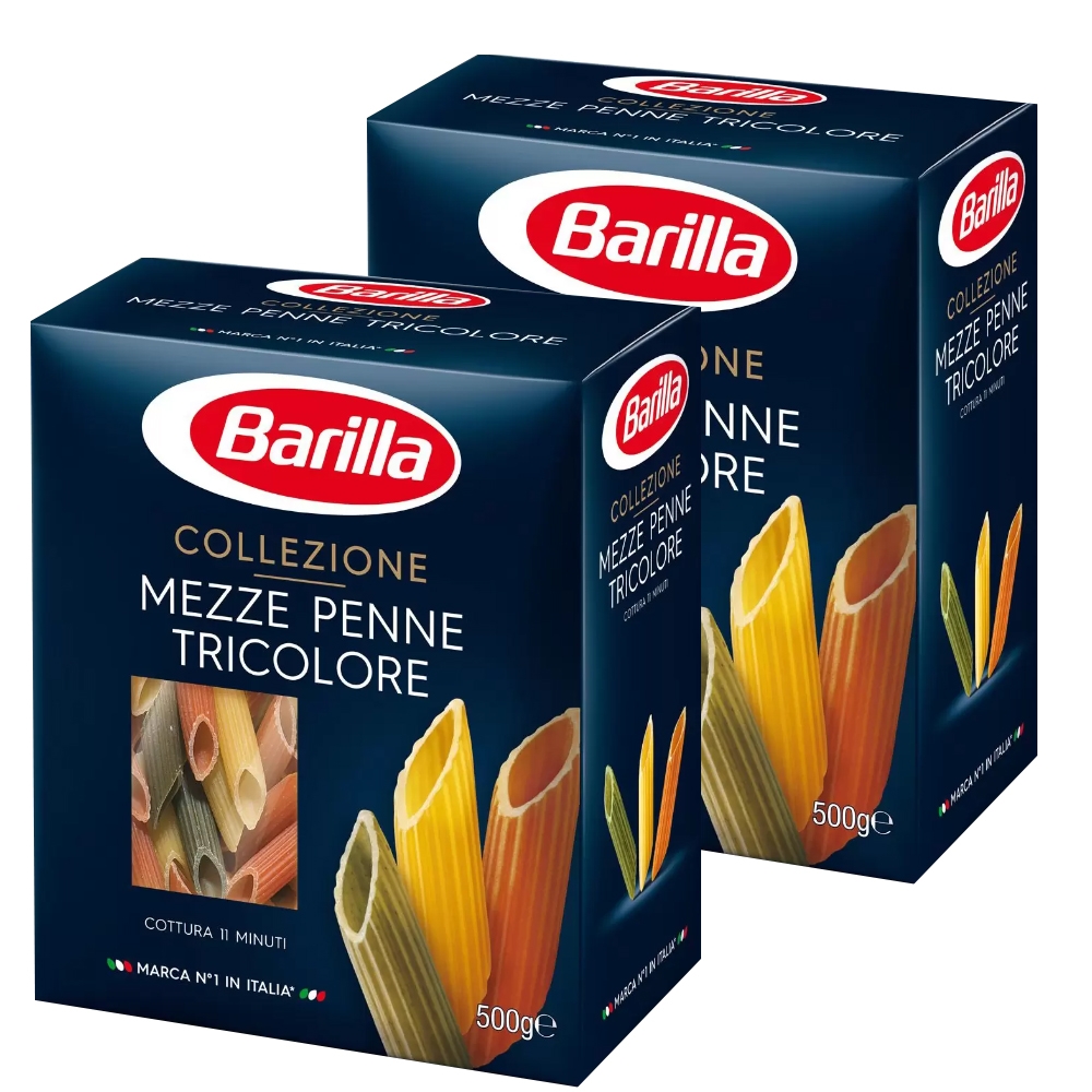 фото Макароны barilla mezze penne tricolore, 500г*2 шт