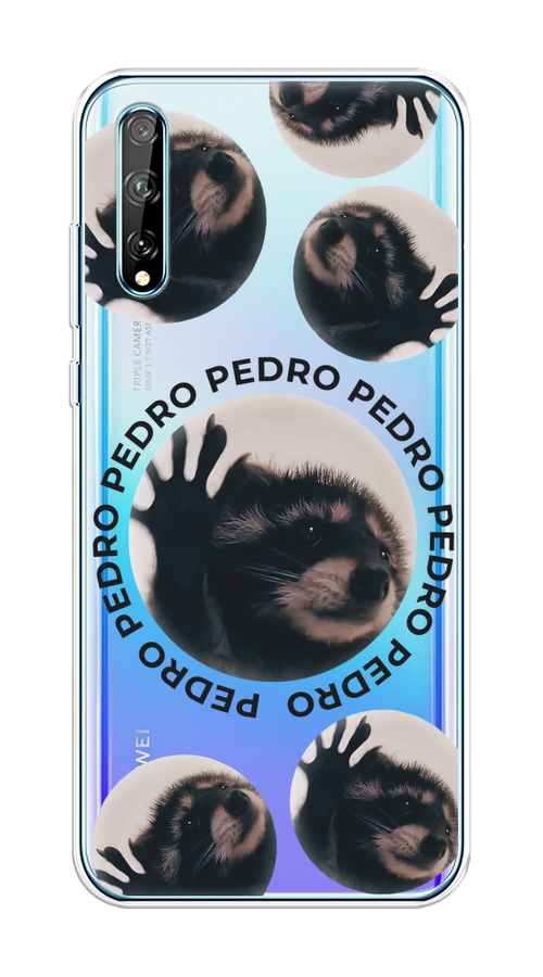 

Чехол на Huawei Y8p/P Smart S "Pedro енот", Черный;бежевый;прозрачный, 6103450-1