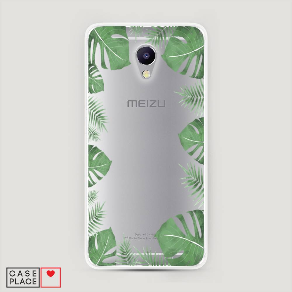 

Чехол Awog на Meizu M5 Note "Листья папоротника рамка", Зеленый, 71650-8
