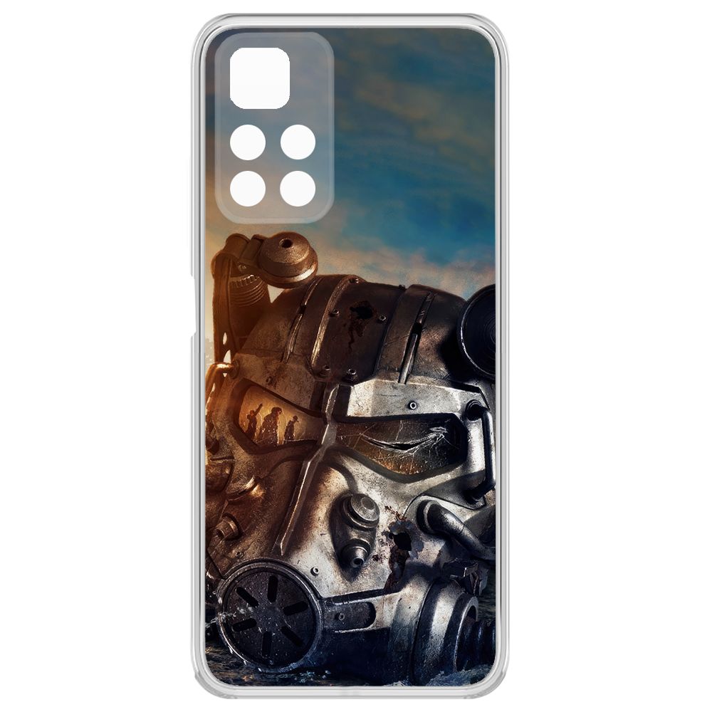 

Чехол-накладка Krutoff Clear Case Фоллаут (Fallout) - Шлем Т-60 для Xiaomi Redmi Note 11, Прозрачный