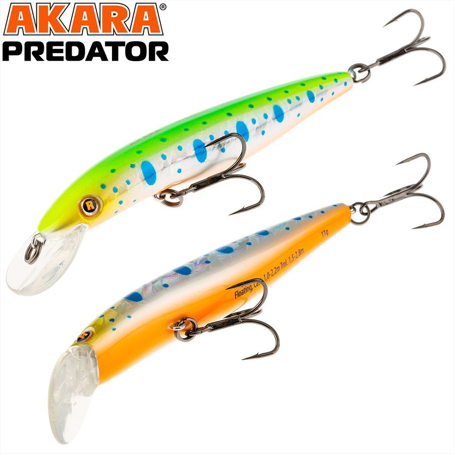 

Воблер Akara Predator 100F 11гр 2/5 oz 3,9 in A204, Разноцветный, Predator