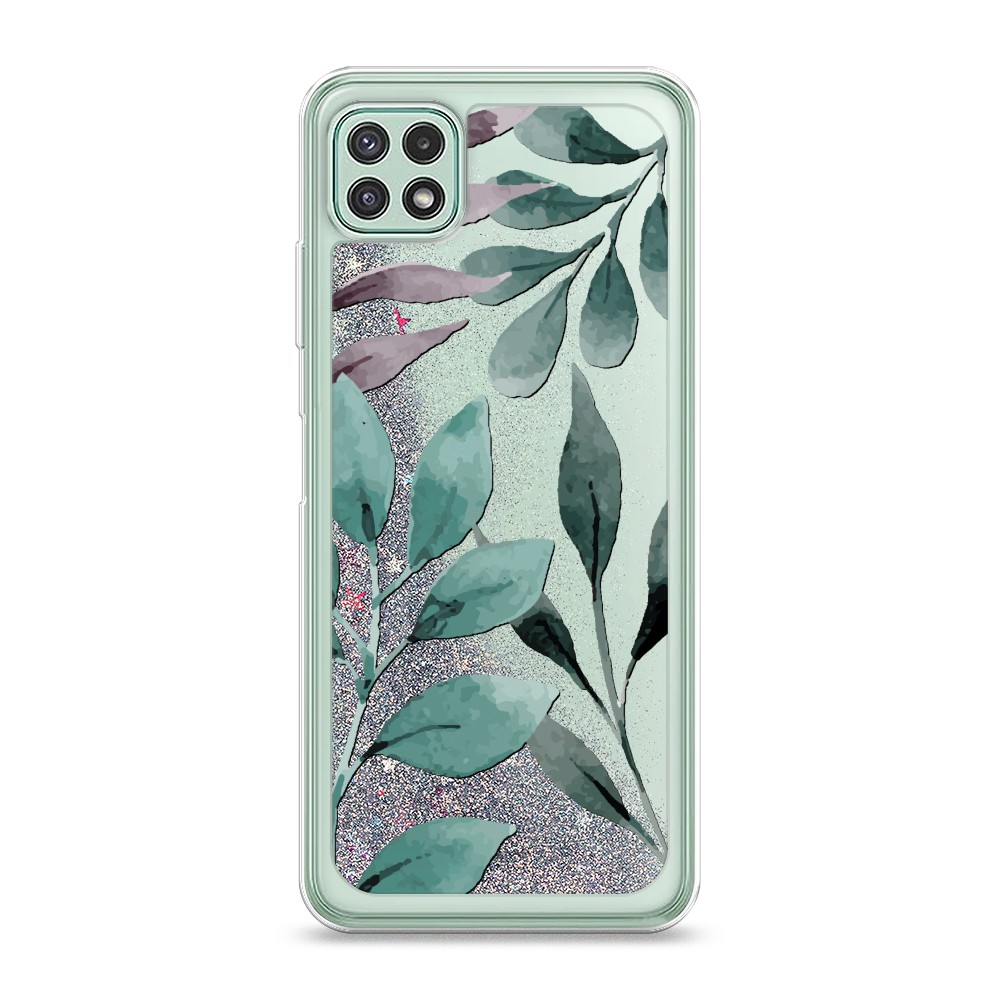 

Жидкий чехол с блестками "Розовая сакура" на Samsung Galaxy A22