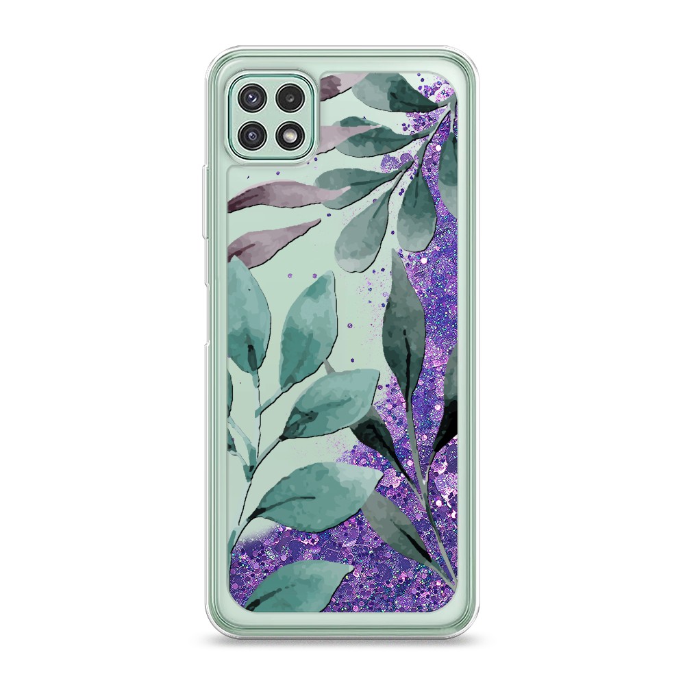 

Жидкий чехол с блестками "Розовая сакура" на Samsung Galaxy A22