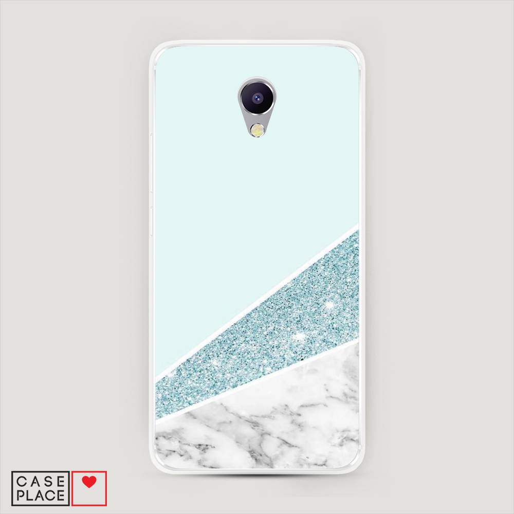 

Чехол Awog на Meizu M5 Note "Мрамор с голубыми блестками", Голубой;белый, 71650-3