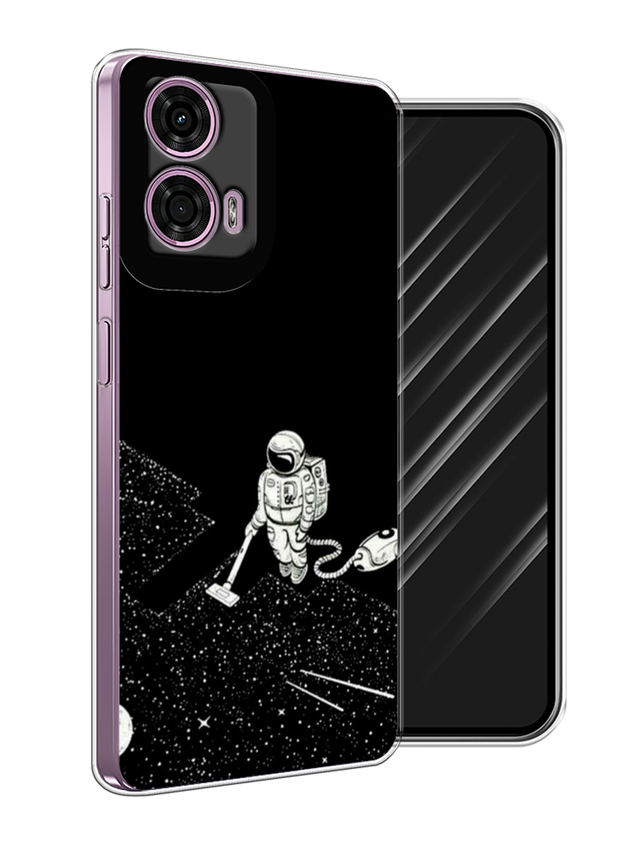 

Чехол Awog на Motorola Moto G24 "Космонавт с пылесосом", Белый, 243850-1