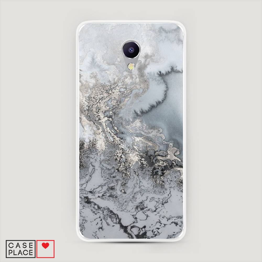 фото Чехол awog "морозная лавина серая" для meizu m5 note