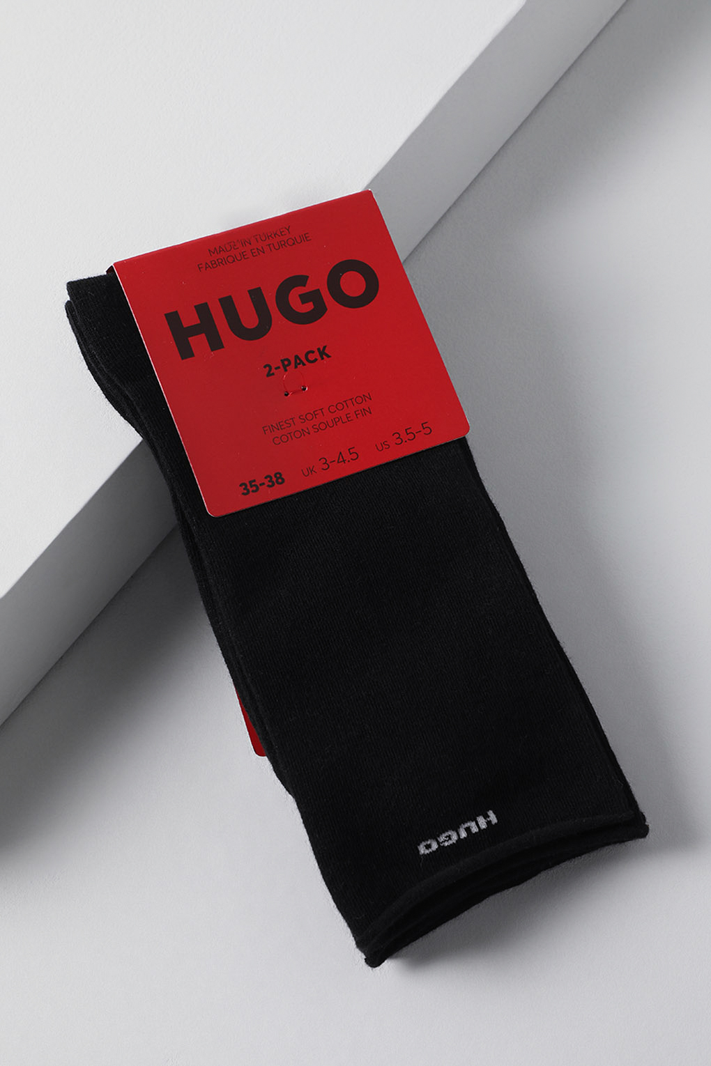 

Комплект носков женских HUGO 50491674 черных 39-42, Черный, 50491674